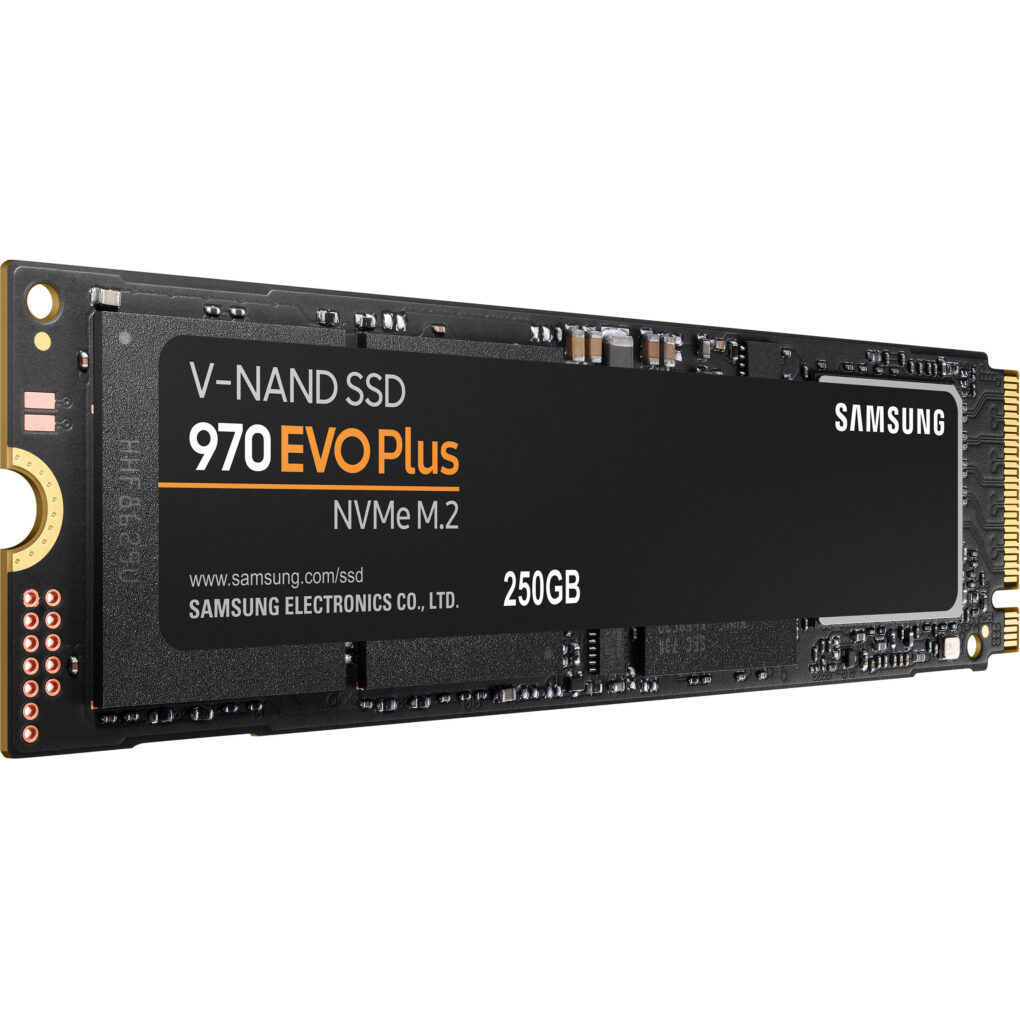 ⁦Samsung 970 EVO Plus - 250GB PCIe NVMe يدعم شريحة DRAM⁩ - الصورة ⁦3⁩
