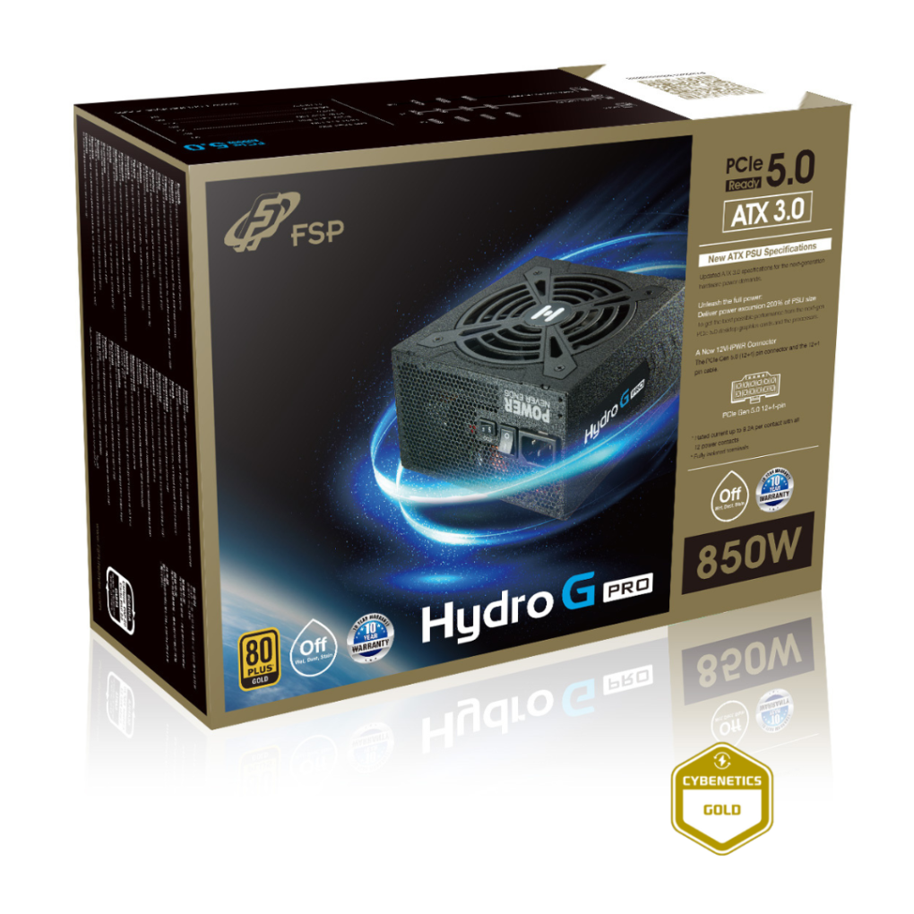 ⁦FSP Hydro G PRO 850W 80 Plus Gold Full Modular ATX 3.0 PCIe Gen 5,W/12VHPWR Cable, Power Supply 10 Years Warranty (HG2-850,Gen5)⁩ - الصورة ⁦4⁩