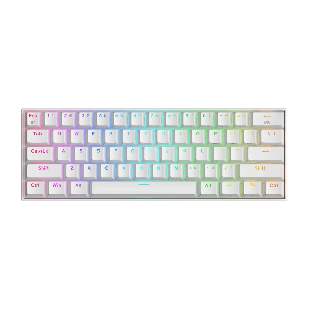 Redragon K530 Pro Draconic 60% Wireless RGB Mechanical Keyboard, Bluetooth/2.4Ghz/Wired 3-Mode 61 Keys