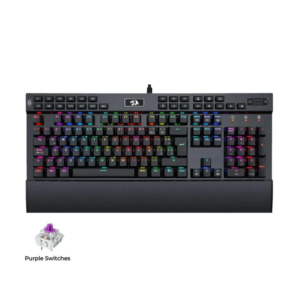 Redragon K550 Mechanical Gaming Keyboard, RGB LED Backlit with Brown Switches, Macro Recording