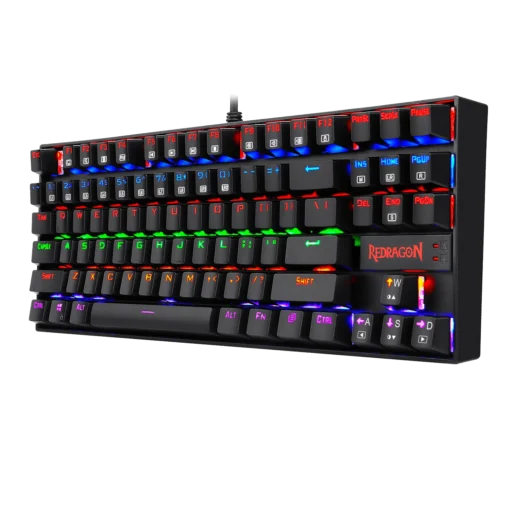 Redragon K552 Mechanical Gaming Keyboard 87 Key Rainbow LED Backlit Wired