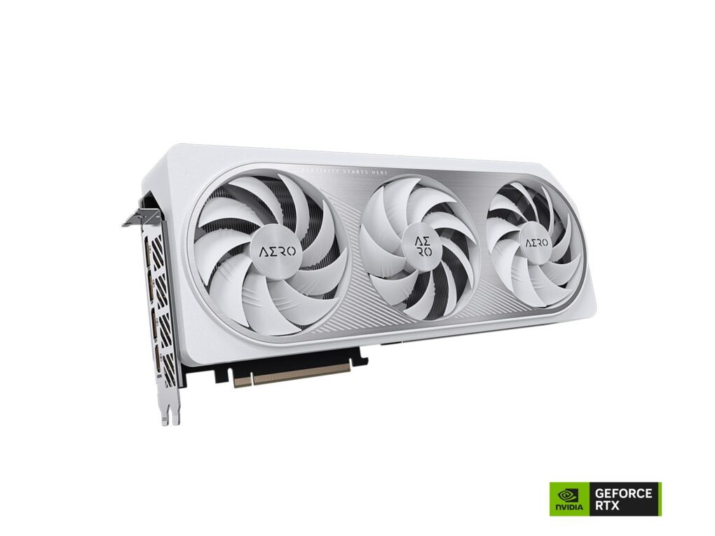 ⁦GeForce RTX™ 4070 SUPER AERO OC 12GKey Features Specification Support Gallery Buy GV-N407SAERO OC-12GD⁩ - الصورة ⁦2⁩