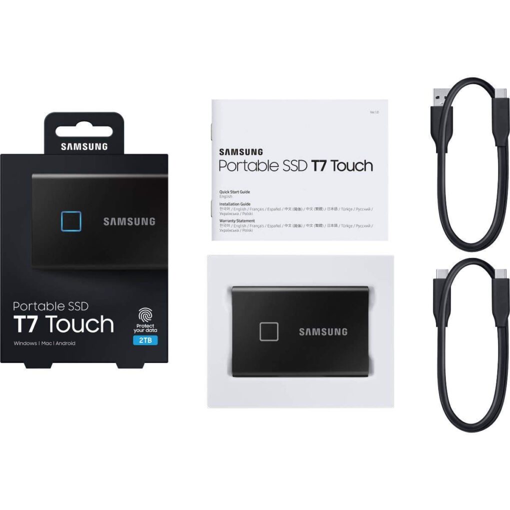 ⁦SAMSUNG T7 Touch Portable SSD 2 TB⁩ - الصورة ⁦2⁩