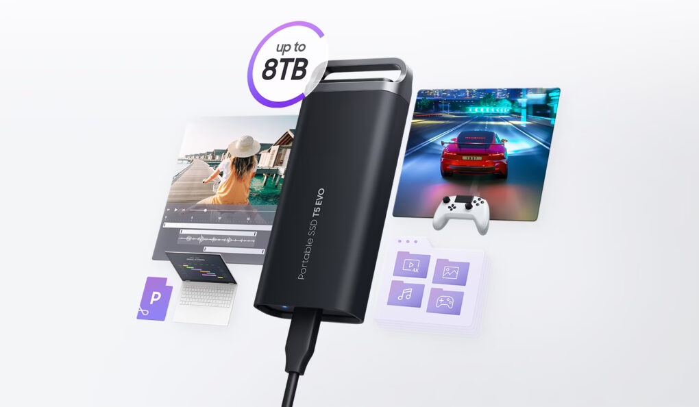 ⁦SAMSUNG T5 EVO Portable SSD 8TB⁩ - الصورة ⁦3⁩