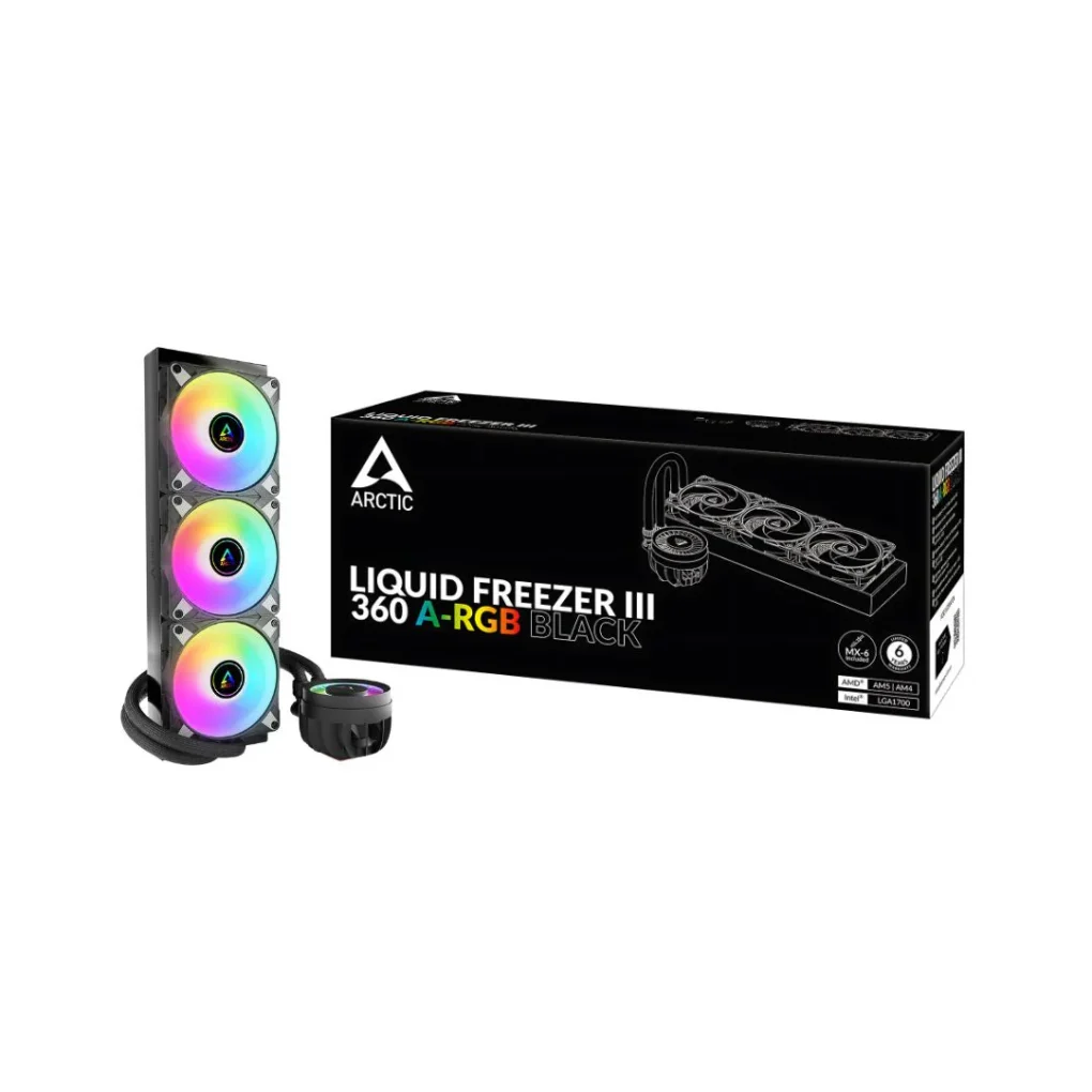 ⁦Arctic Liquid Freezer III 360 A-RGB - White - Black⁩ - الصورة ⁦2⁩