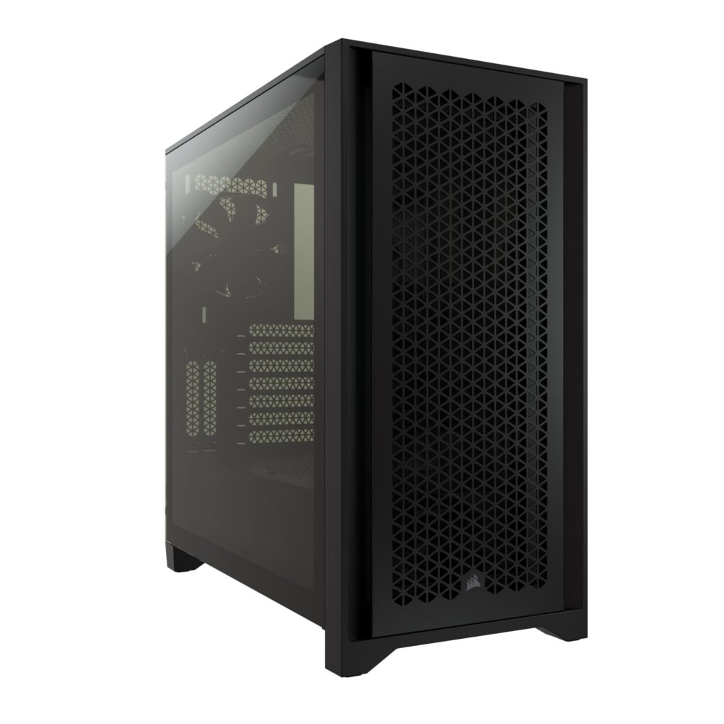 CASE CORSAIR ICUE 4000D Dower Tempered glass Black and white