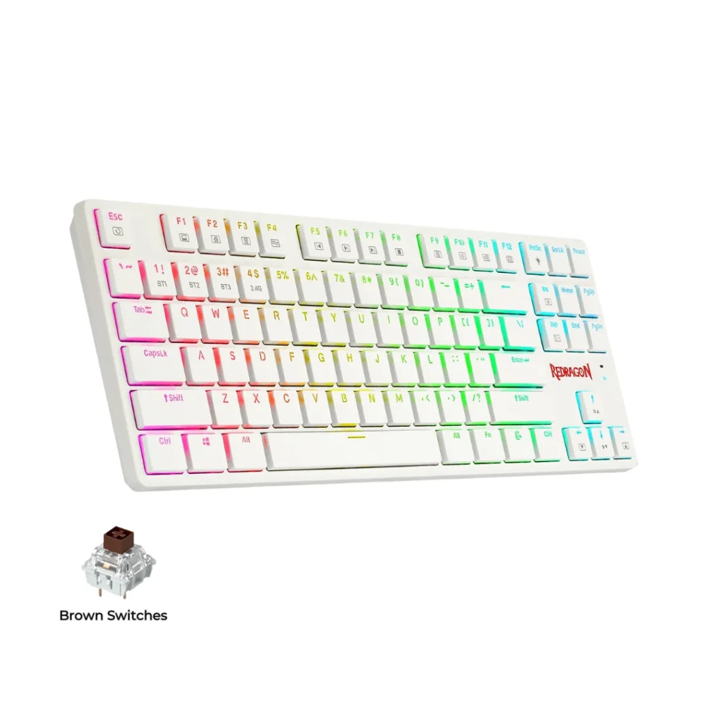 Redragon K539 Anubis 80% Wireless RGB Mechanical Keyboard - White
