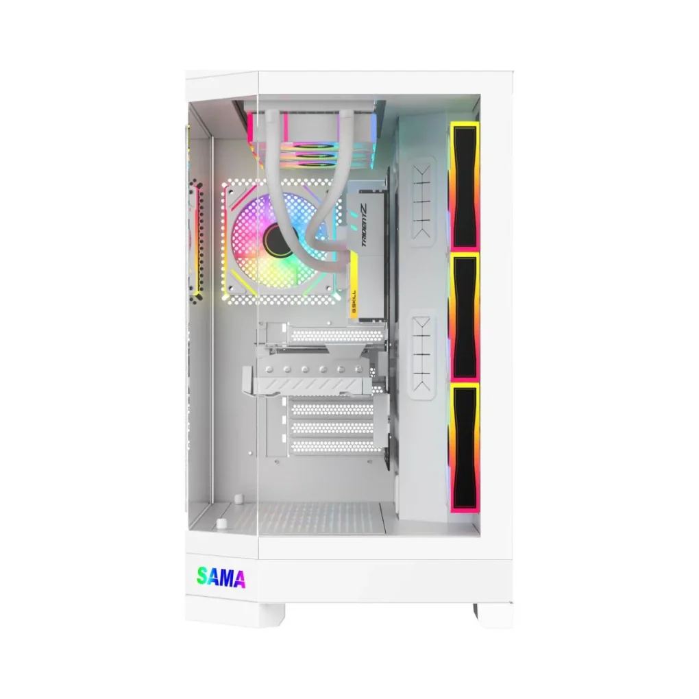 ⁦SAMA Neview 3021 Mid Tower Case ATX - White⁩ - الصورة ⁦3⁩