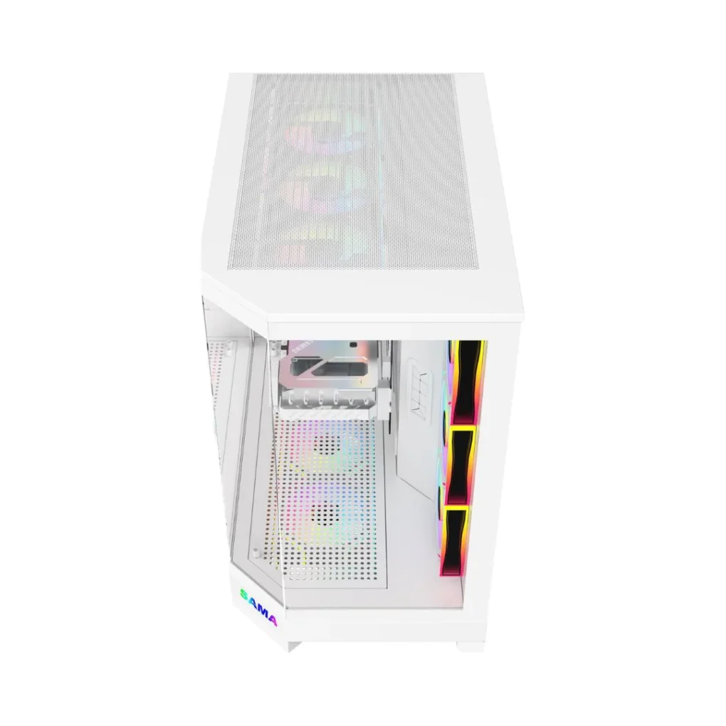 ⁦SAMA Neview 3021 Mid Tower Case ATX - White⁩ - الصورة ⁦5⁩