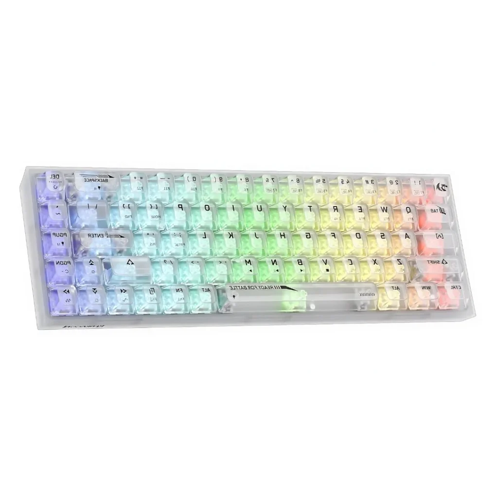 Redragon Redragon CASTOR K631CT PRO RGB 65%, USB-C wired, BT , 2.4 GHz wireless Translucent Crystal Switch