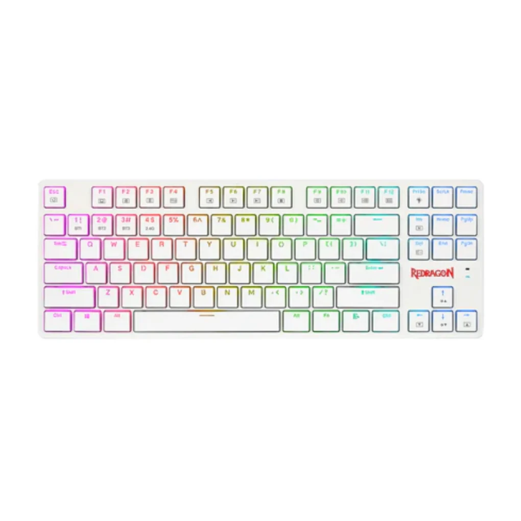 Redragon K539 Anubis 80% Wireless RGB Mechanical Keyboard - White - Image 2