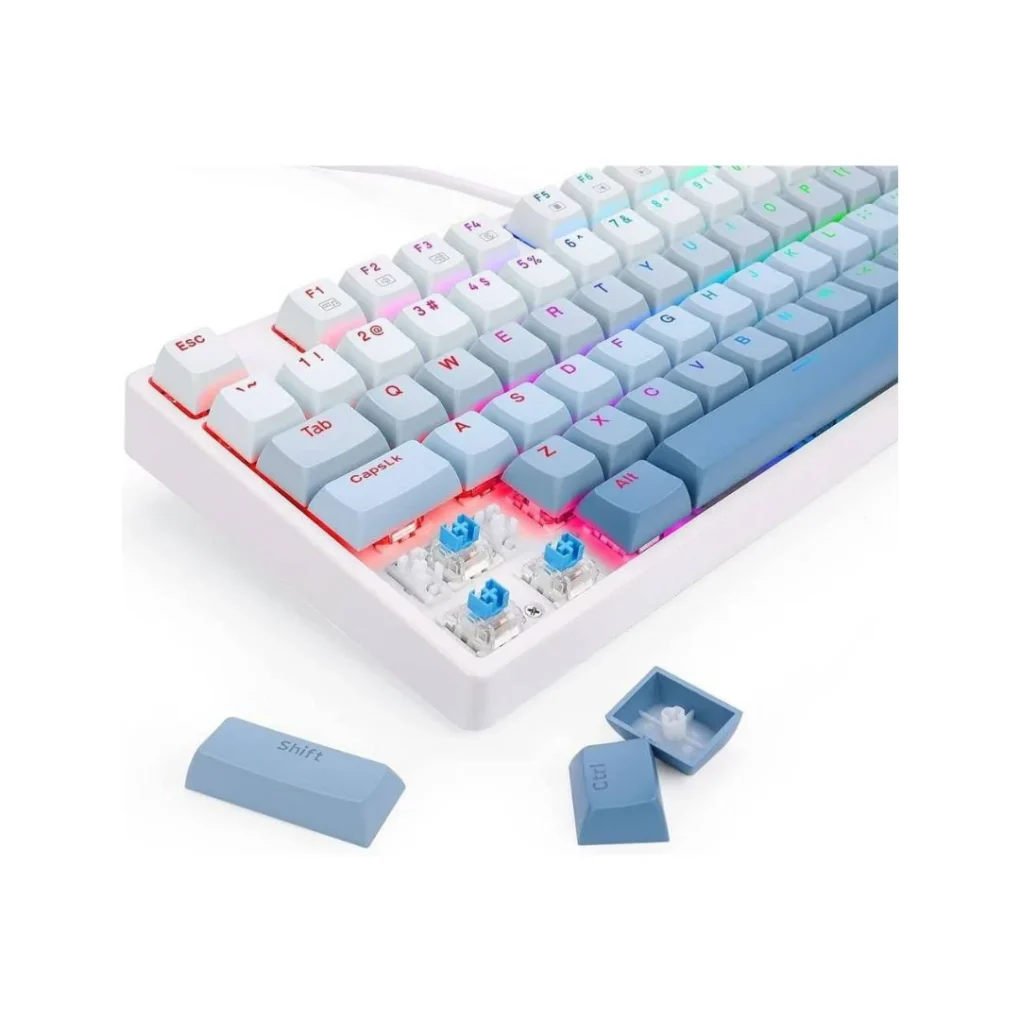 ⁦REDRAGON K645W Wired RGB CASS USB Mechanical Gaming Keyboard, Blue Switch⁩ - الصورة ⁦3⁩