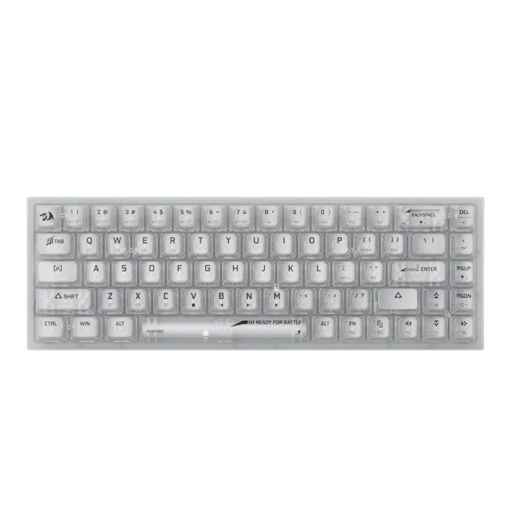 ⁦Redragon Redragon CASTOR K631CT PRO RGB 65%, USB-C wired, BT , 2.4 GHz wireless Translucent Crystal Switch⁩ - الصورة ⁦3⁩