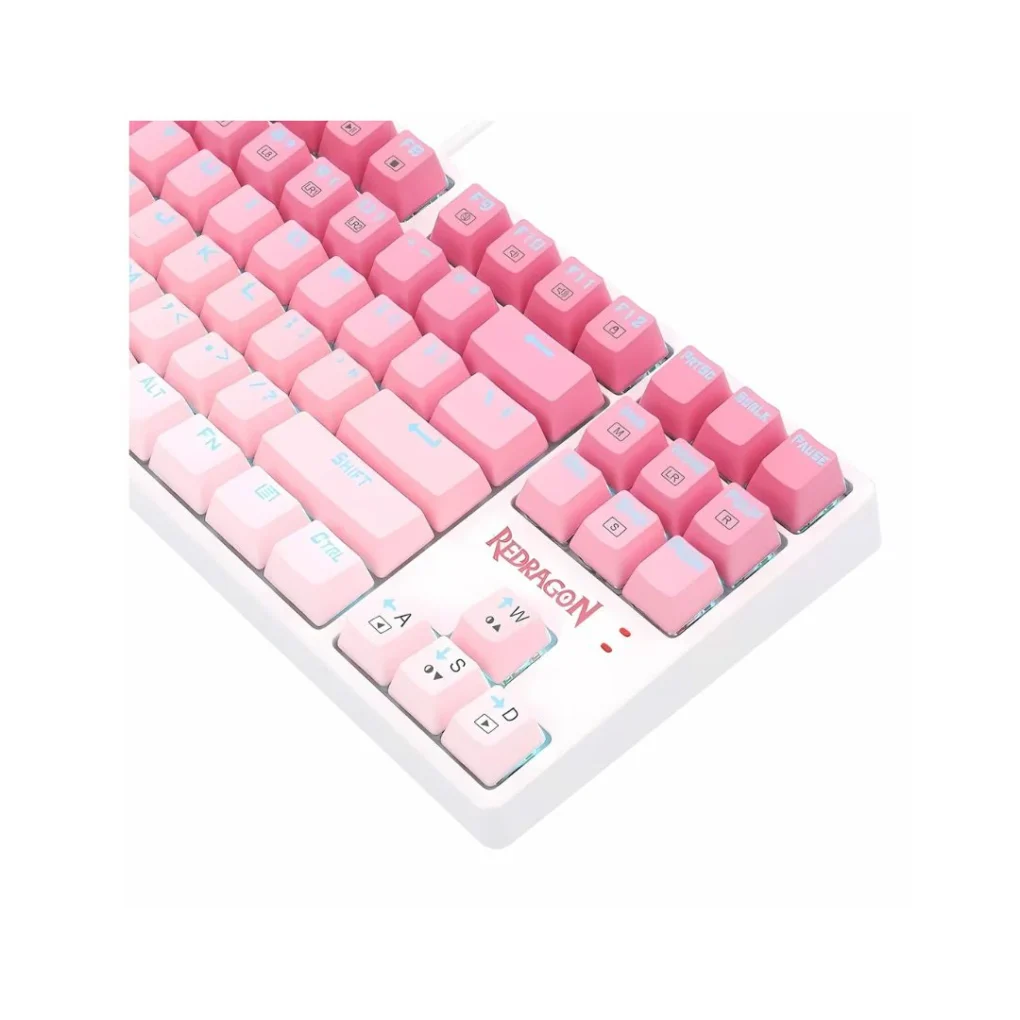 REDRAGON K645W Wired RGB CASS USB Mechanical Gaming Keyboard, Brown Switch - Pink - Image 2