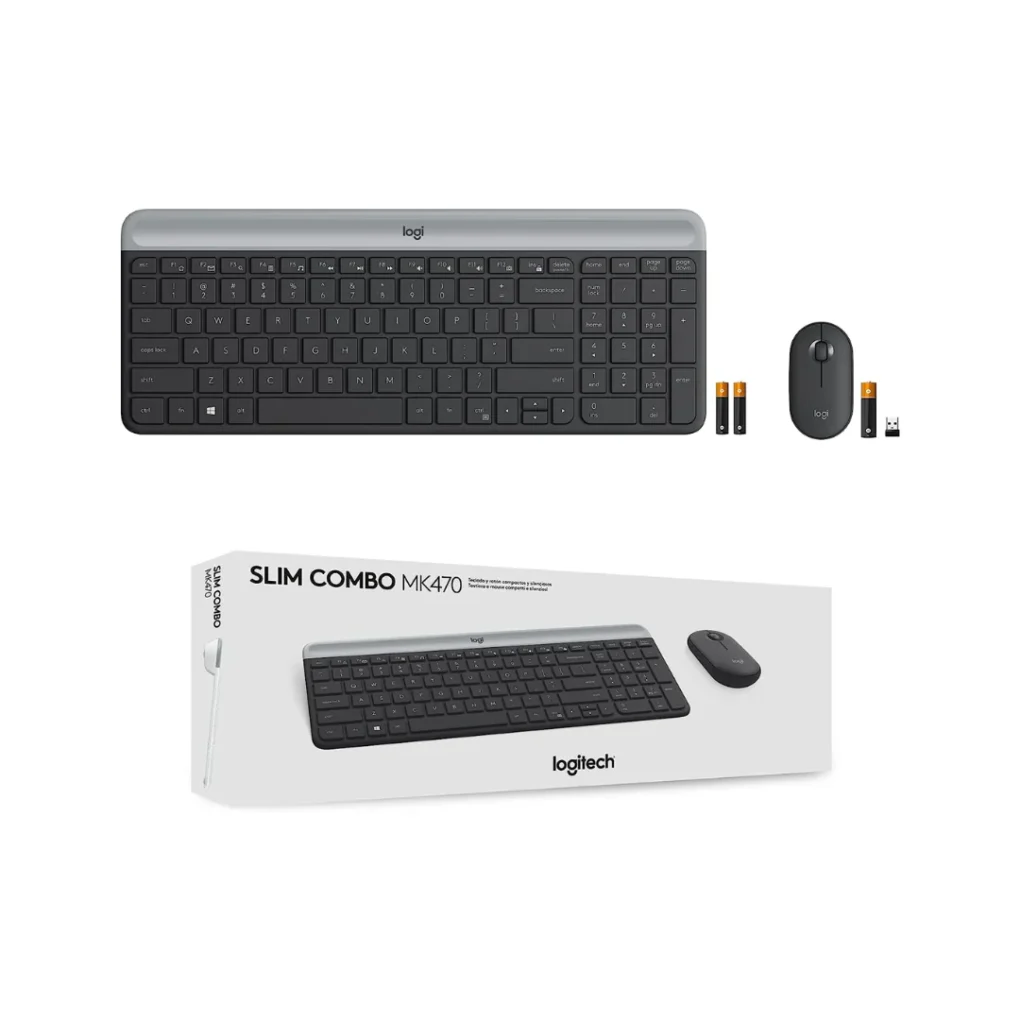 ⁦Logitech MK470 Slim Wireless Keyboard and Mouse Combo⁩ - الصورة ⁦3⁩