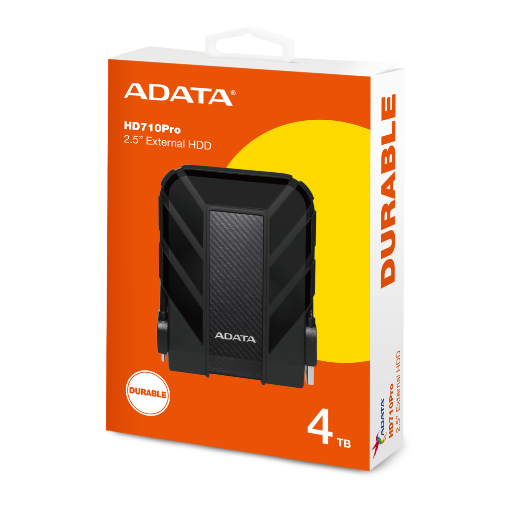 External Hard Drive, Black ADATA HD710 Pro 4TB USB 3.1
