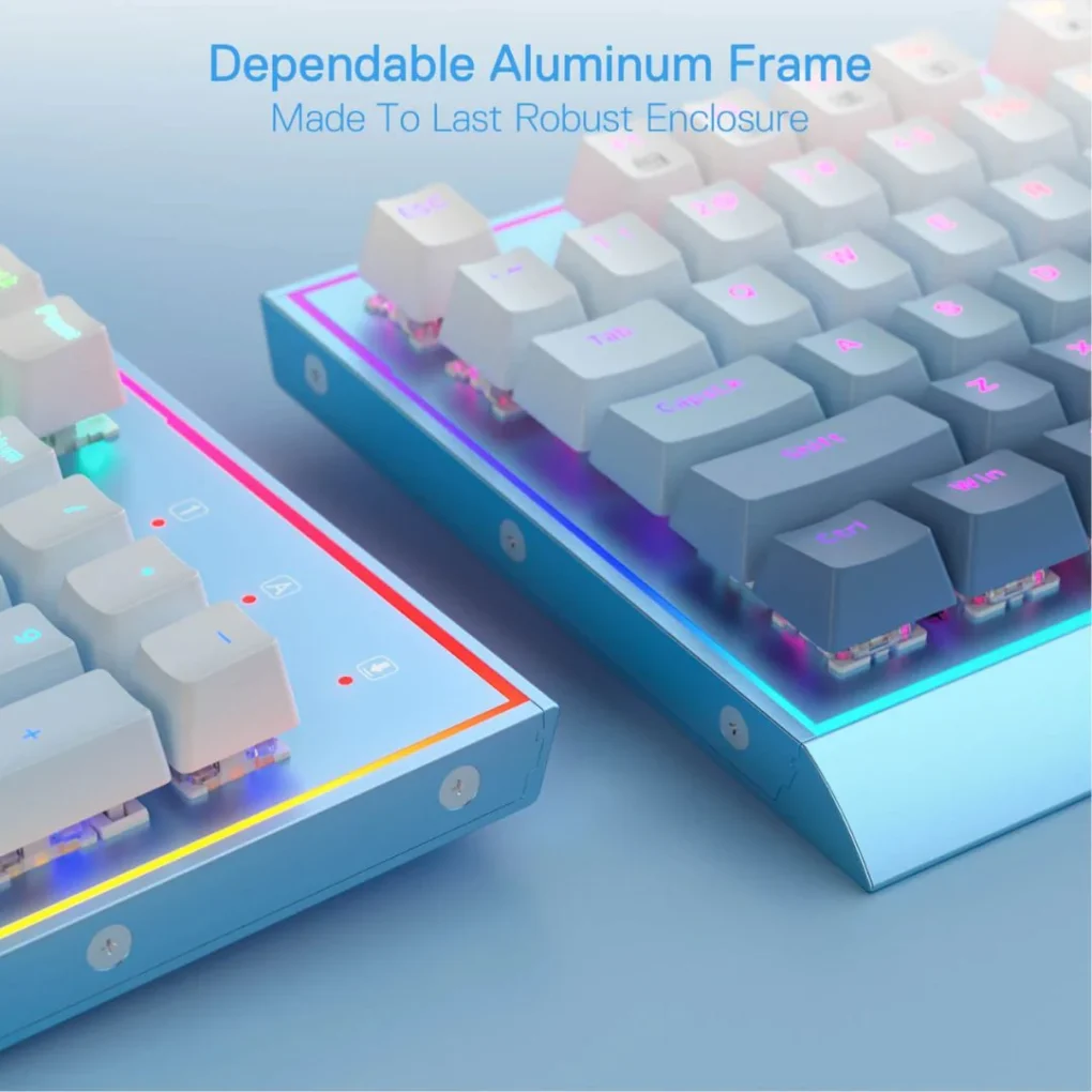 Redragon K654GWB-RGB BLUESIREN 104 Keys Wired RGB Gaming Keyboard, Red Switch - Image 2