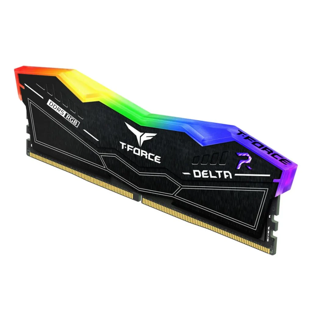 ⁦TEAMGROUP T-Force Delta RGB DDR5 Ram 32GB (2x16GB) 6000MHz CL30 - Black⁩ - الصورة ⁦2⁩