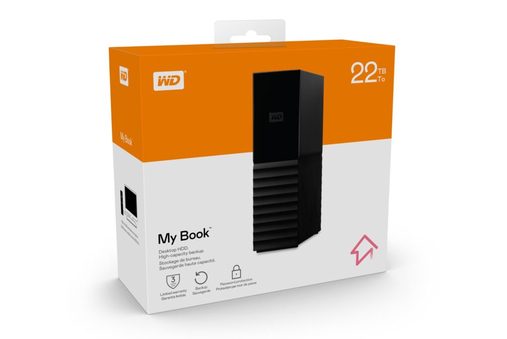 WD TB My Book Desktop External Hard Drive, 22 TB