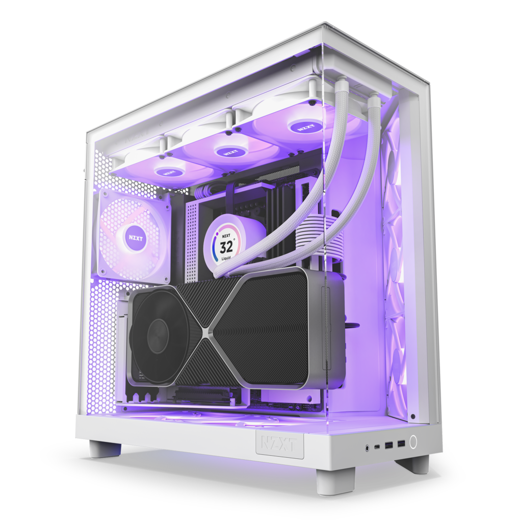 NZXT H6 FLOW COMPACT DUAL-CHAMBER ATX WHITE CASE