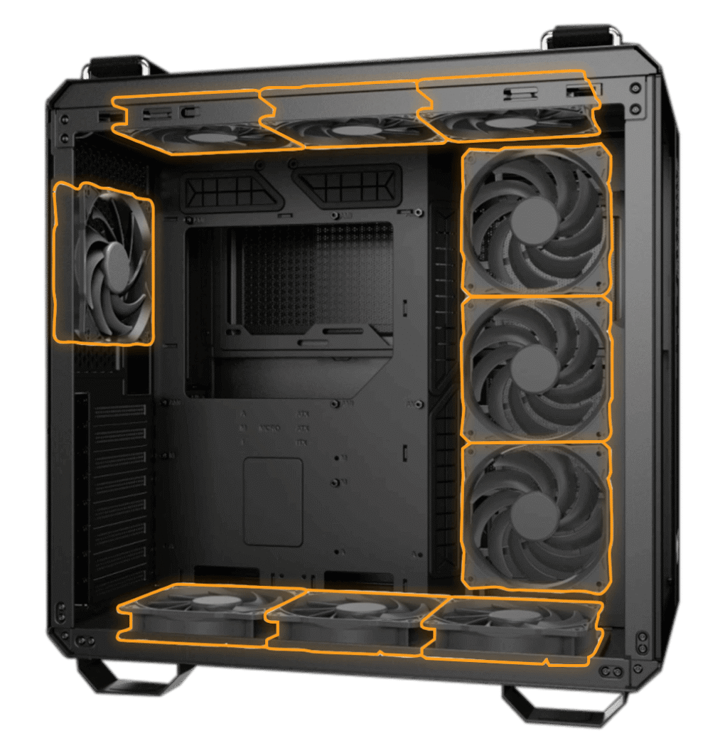 ⁦TUF Gaming GT502 PLUS + ASUS TUF GAMING X670E-PLUS WIFI 6E + ASUS TUF Gaming 850W Gold⁩ - الصورة ⁦5⁩