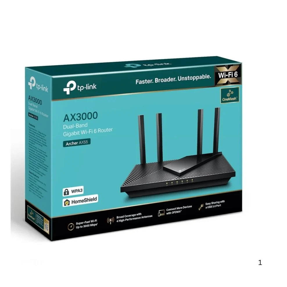 TP-Link Dual-Band AX3000 Wi-Fi 6 Router Archer AX55
