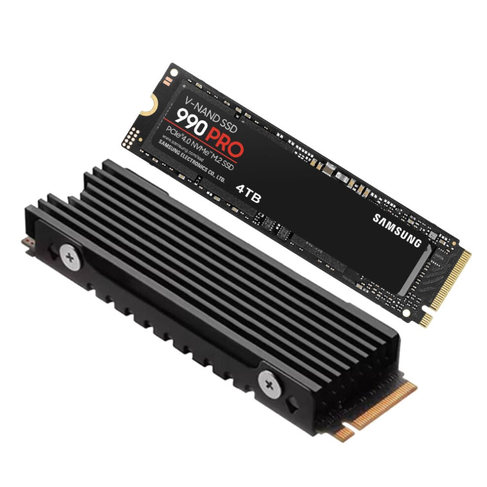SAMSUNG 990 PRO SSD 4TB + M.2 2280 SSD Heatsink