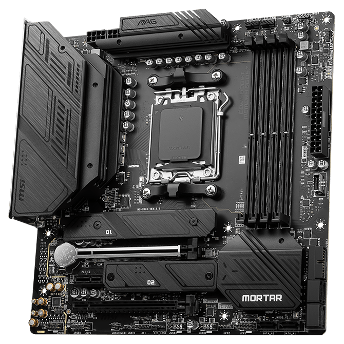 Alternative view of MSI MAG B650M Mortar WiFi Gaming