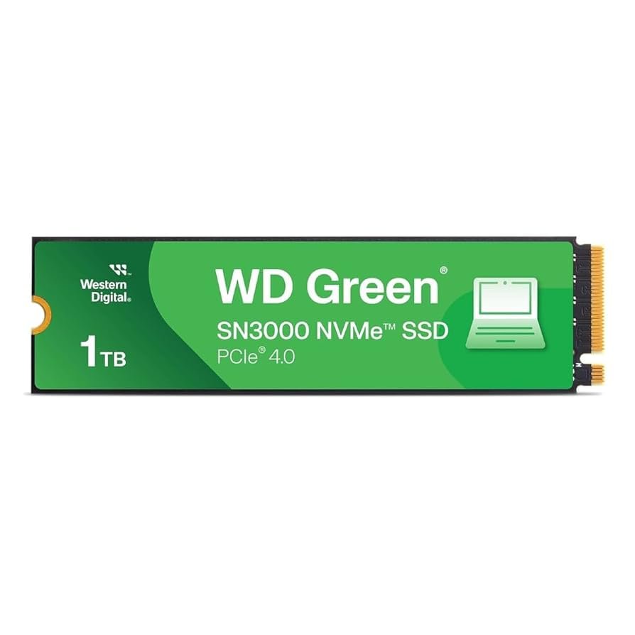 Alternative view of WD Green SN3000 NVMe Internal SSD 1TB + ORICO M.2 NVMe SSD Enclosure