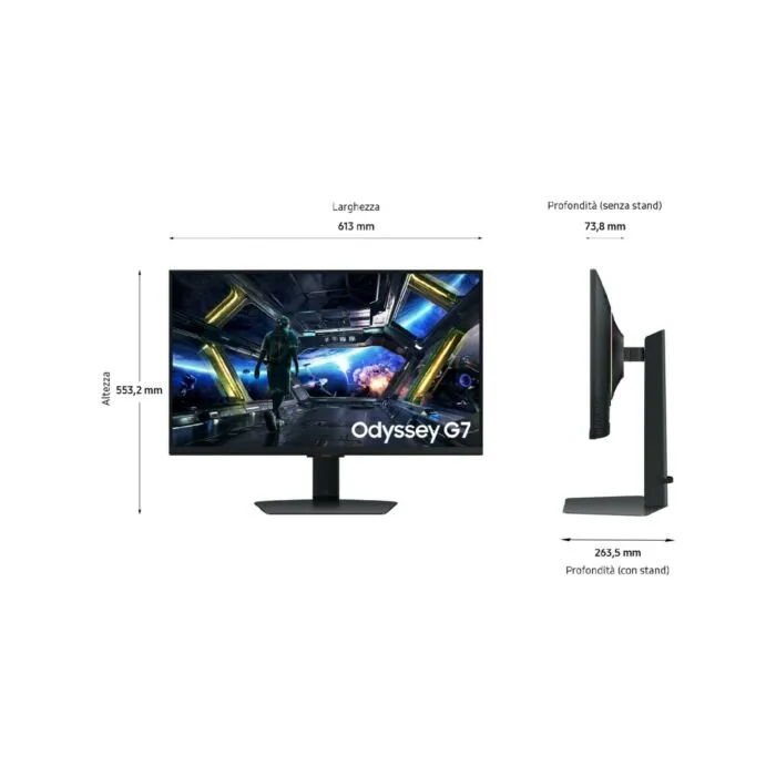 Alternative view of 27" Odyssey G7 G70D UHD 144Hz Gaming Monitor Samsung