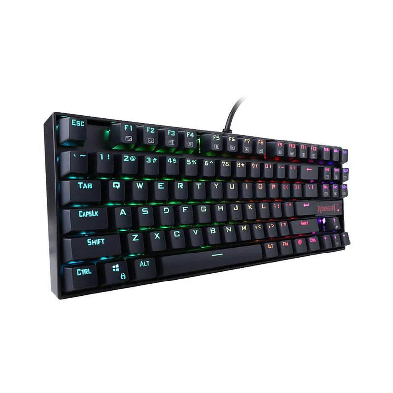 Redragon K552-RGB، كومارا، 80%، سلكي، مفاتيح حمراء - أسود - الصورة 3