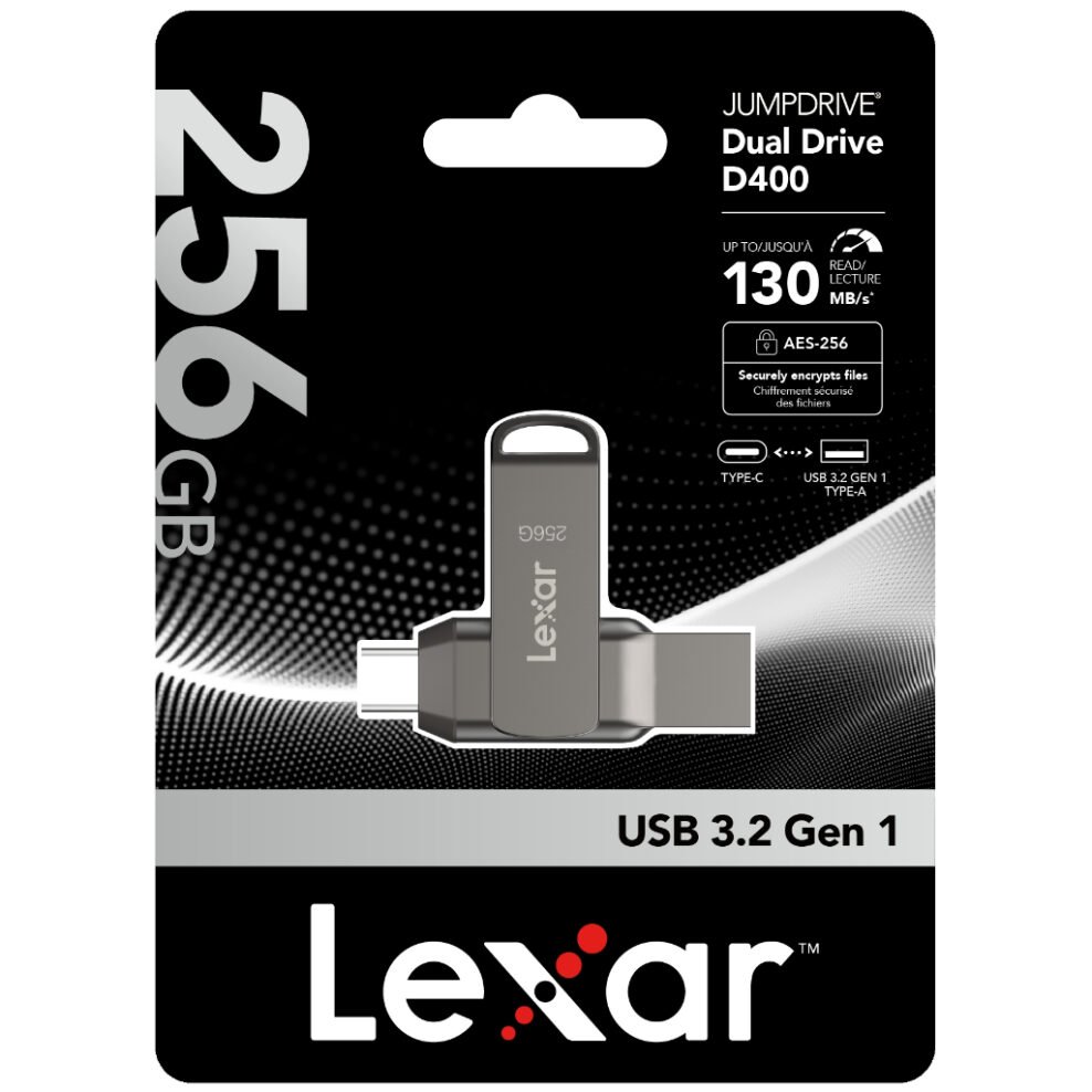 Lexar (256) GB JumpDrive Dual Drive D400