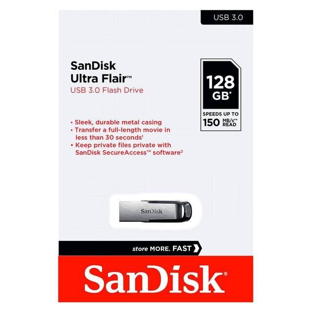 SanDisk Ultra Flair USB 3.0 Flash Drive 128GB