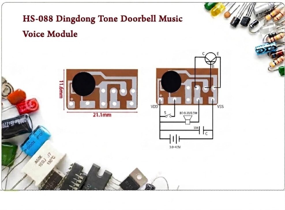 0HS-088 Dingdong Tone Doorbell Music Voice Module