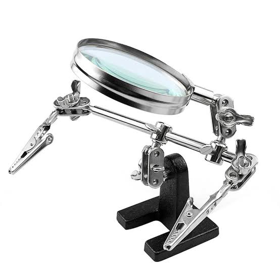 5X Welding Magnifying Glass Helping Hand Clip Clamp Rework Repair Tools JM501