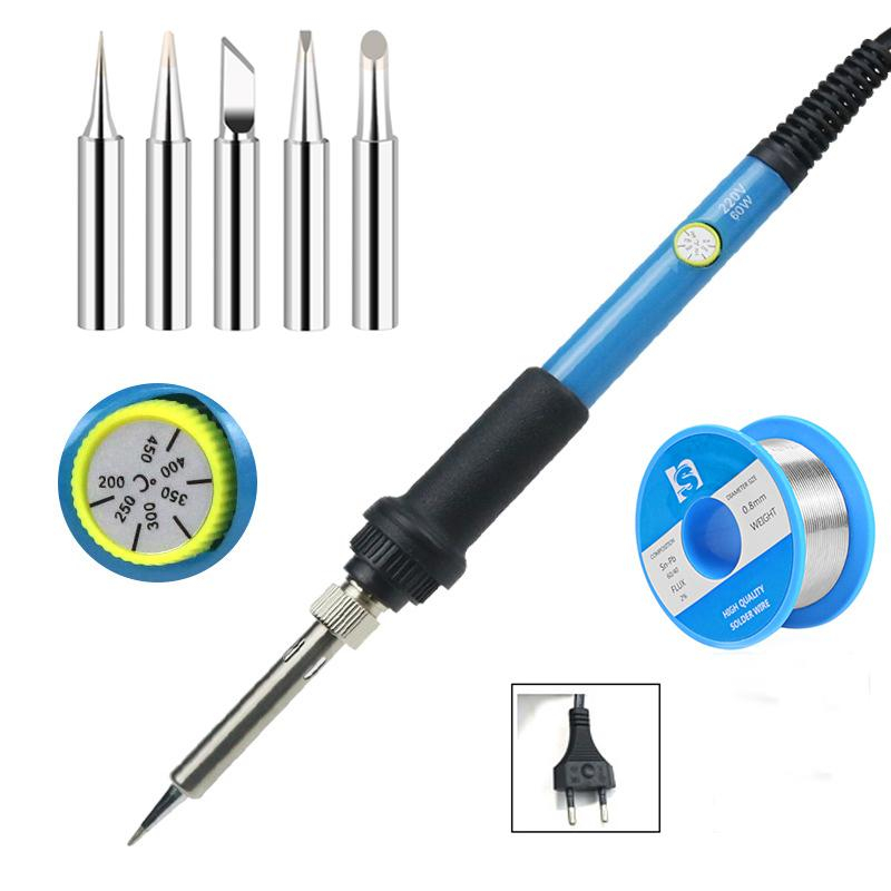 AC 220V 60W Adjustable Temperature Electric Soldering Iron #A2 050578