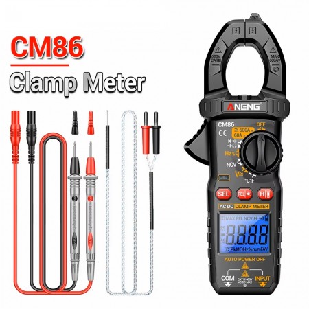 ANENG CM86 Digital Clamp Meter Multimeter 600A DC-AC Current Voltage Meter True-RMS