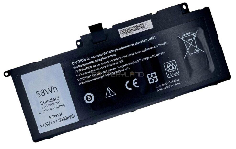 Battery DELL f7hvr 3900MAH
