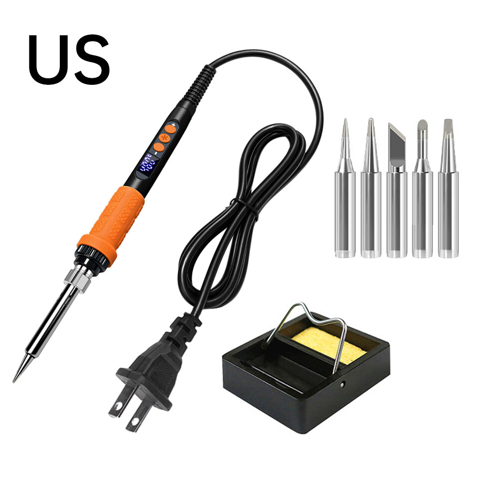 90W Adjustable Temperature Welding Solder Rework Station Heat Pen Tips Orange IDCE0054-001